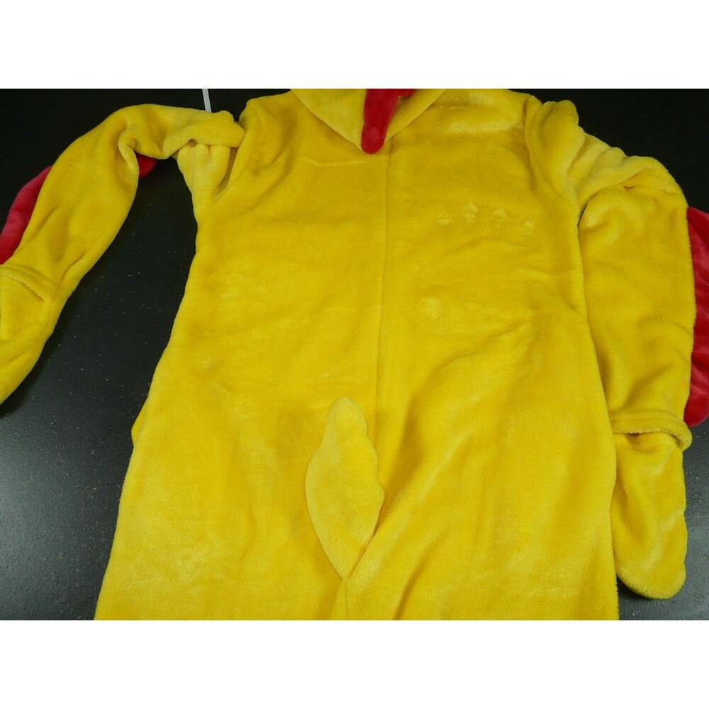 Yellow Red Chicken Unisex Adult Large Animal Cosplay Costume Kigurumi Jumpsuit - Picture 11 of 15